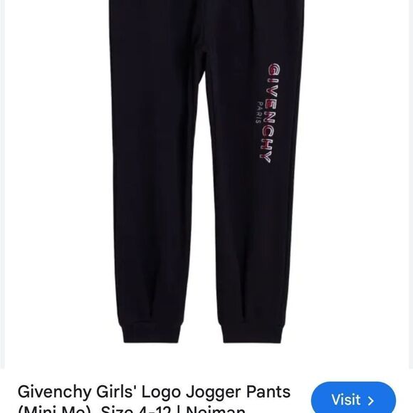 Givenchy Youth Mini Me Logo Kids Black Joggers - Picture 6 of 11